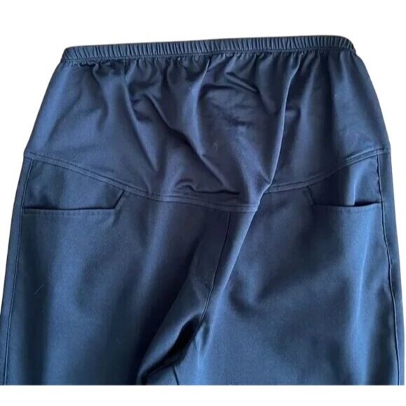 oobe Maternity Pants Womens Medium x 31" Black straight leg Uniform Work - Picture 2 of 6